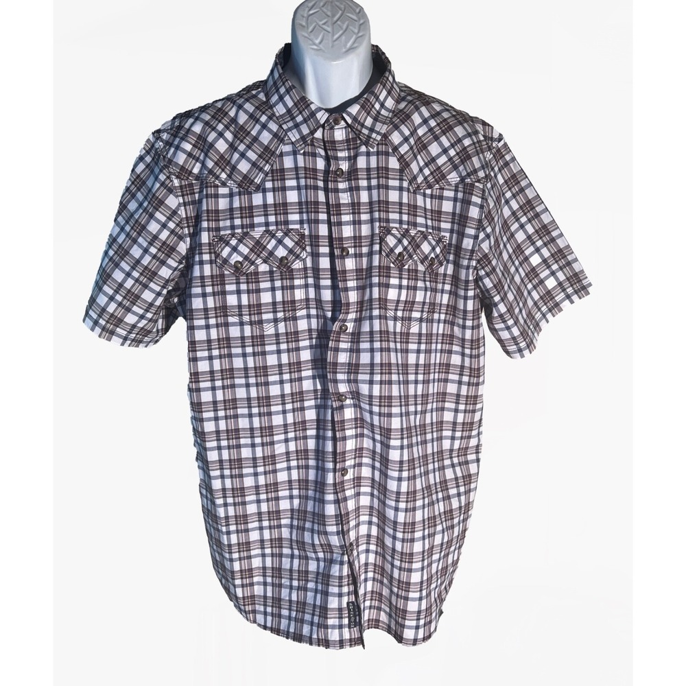 Moonshine Spirit by Brad Paisley Mens Western Short Sleeve Pearl Snap Shirt‎ XL
